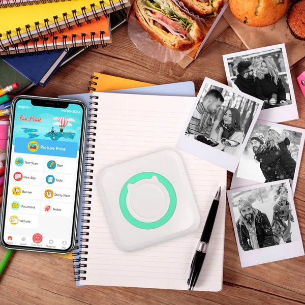 Pocket Thermal Printer, Inkless Sticker Maker
