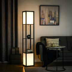Shelf Floor Lamp with Dual Ambient Light