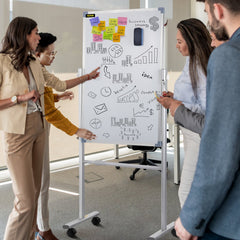 Mobile Magnetic Whiteboard, 36 x 24, Double-Sided