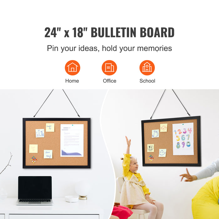 Double-Sided Bulletin Board, 24 x 18