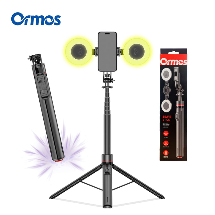 Selfie Tripod with Fill Light and Remote