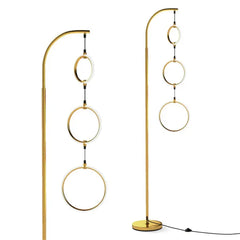 3-Circle LED Floor Lamp, Gold
