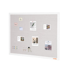 White Cork Board with Linen Surface, 48 x 36