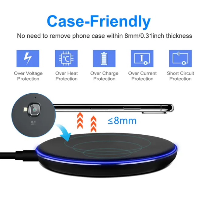 Qi Wireless Charging Pad, Ultra Slim 5W