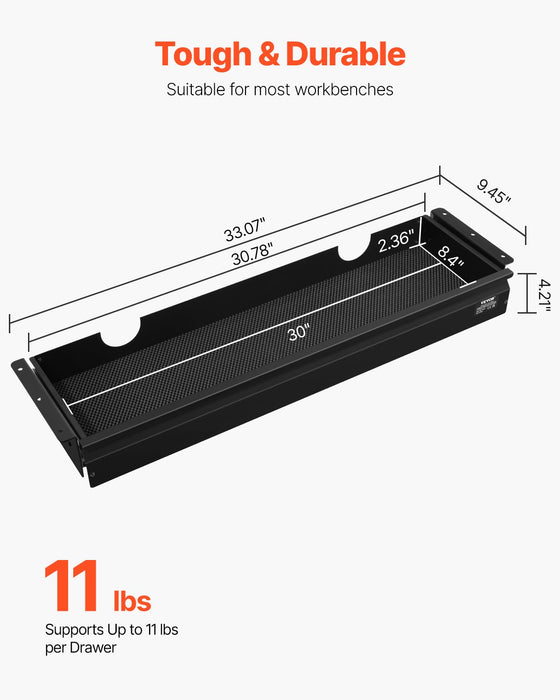 Under Desk Drawer, 33 Inch, Slide Out