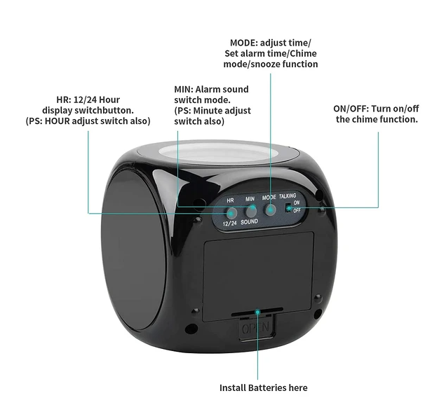 LED Projection Alarm Clock with Weather