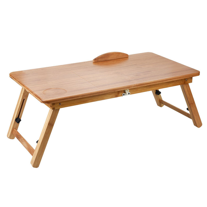 Foldable Bamboo Laptop Table, Adjustable