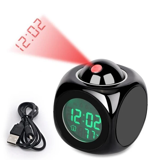 LED Projection Alarm Clock with Weather