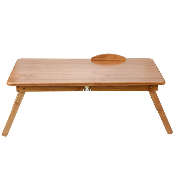 Foldable Bamboo Laptop Table, Adjustable