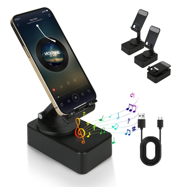 4-in-1 Phone Stand with Speaker and Power Bank